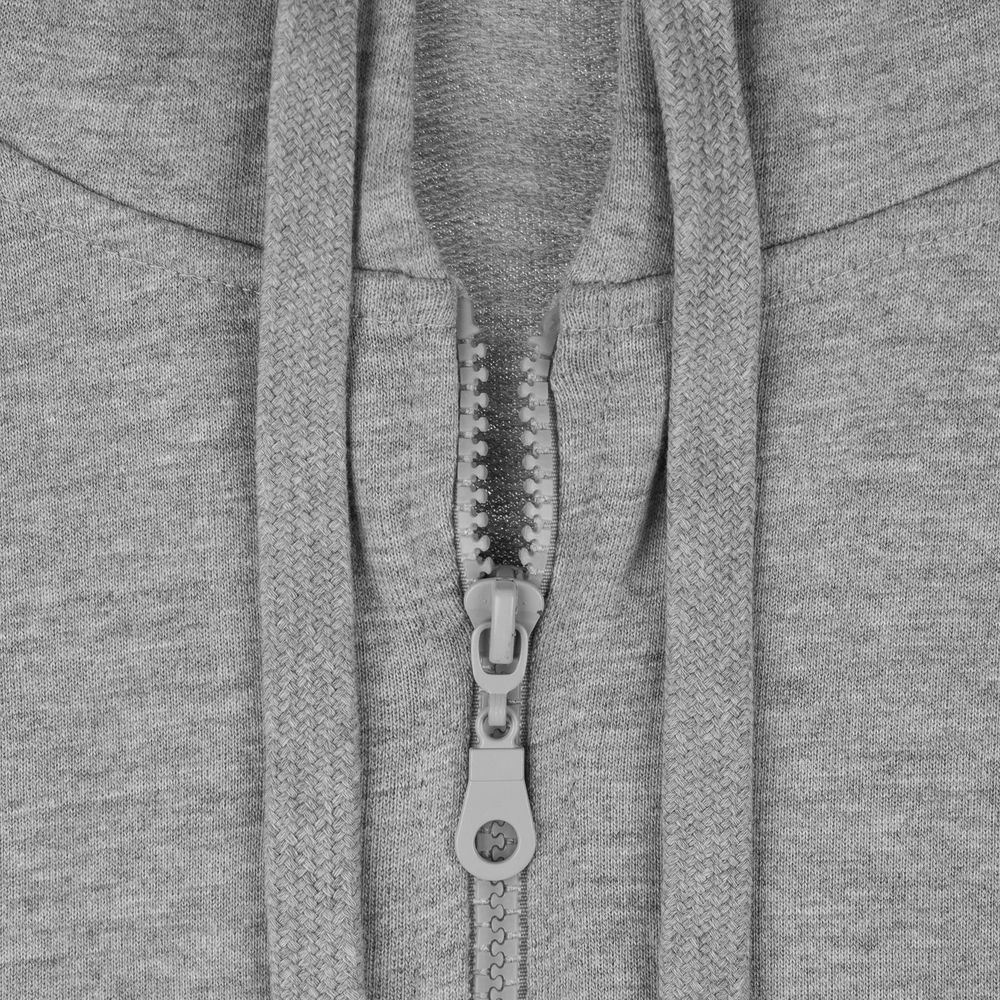 Толстовка на молнии с капюшоном Siverga Heavy 2.0, серый меланж — изображение 5