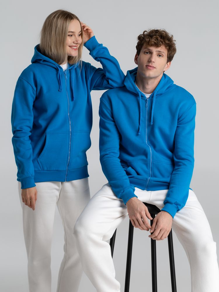 Толстовка на молнии с капюшоном Siverga Heavy 2.0, бирюзовая — изображение 14