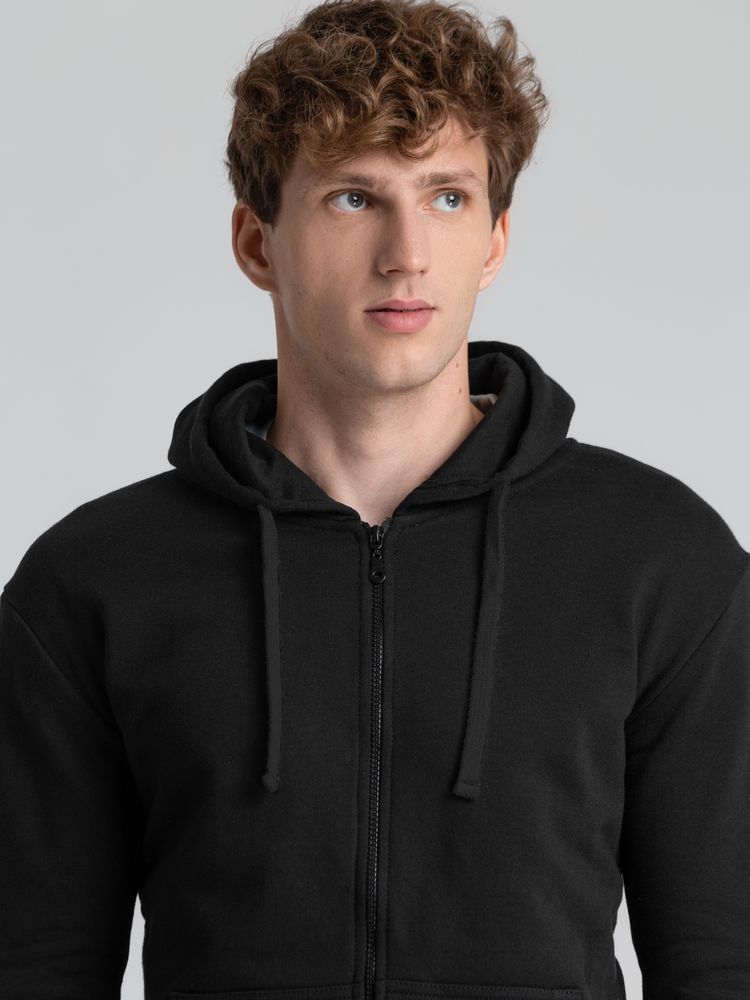 Толстовка на молнии с капюшоном Siverga Heavy 2.0, черная — изображение 9