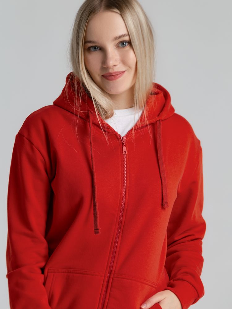 Толстовка на молнии с капюшоном Siverga Heavy 2.0, красная — изображение 13