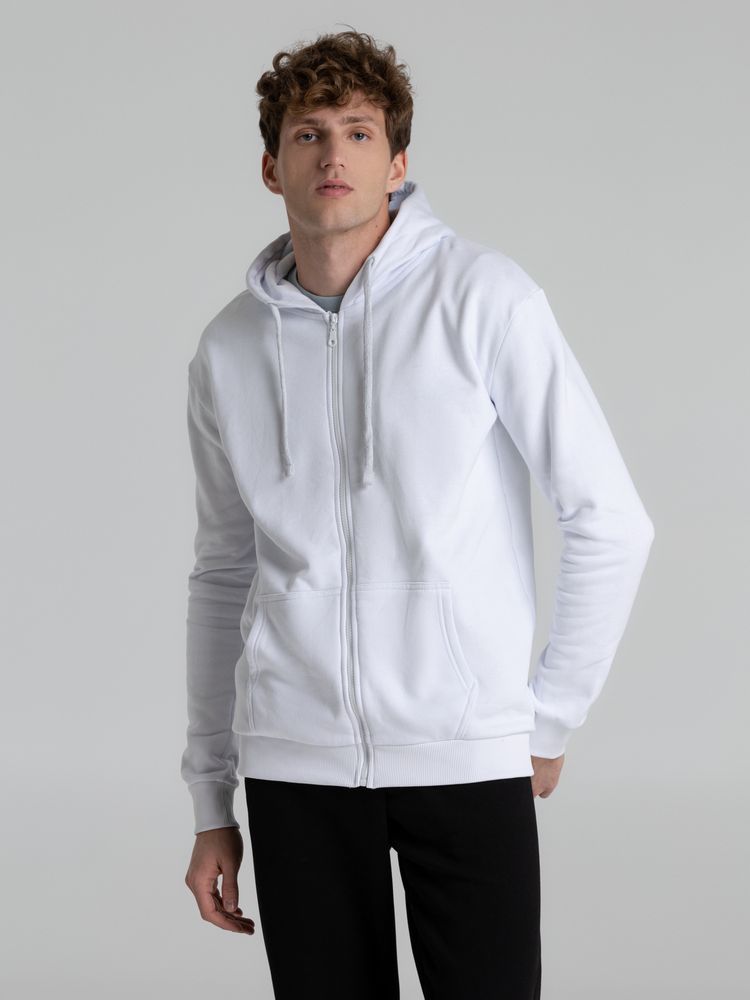 Толстовка на молнии с капюшоном Siverga Heavy 2.0, белая — изображение 7