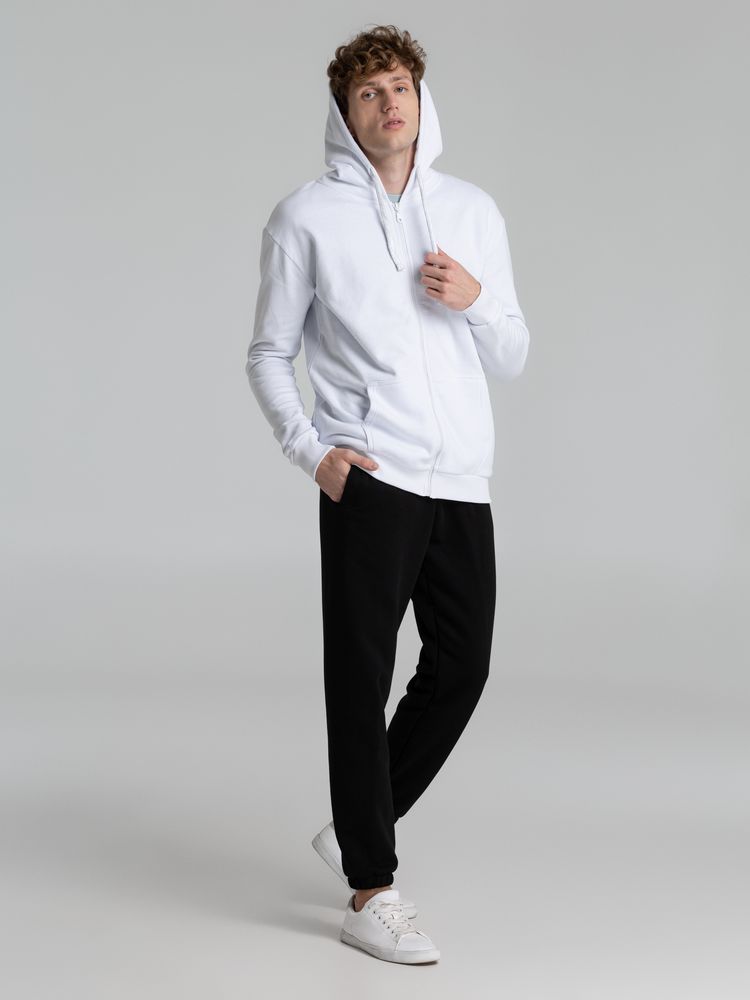 Толстовка на молнии с капюшоном Siverga Heavy 2.0, белая — изображение 10