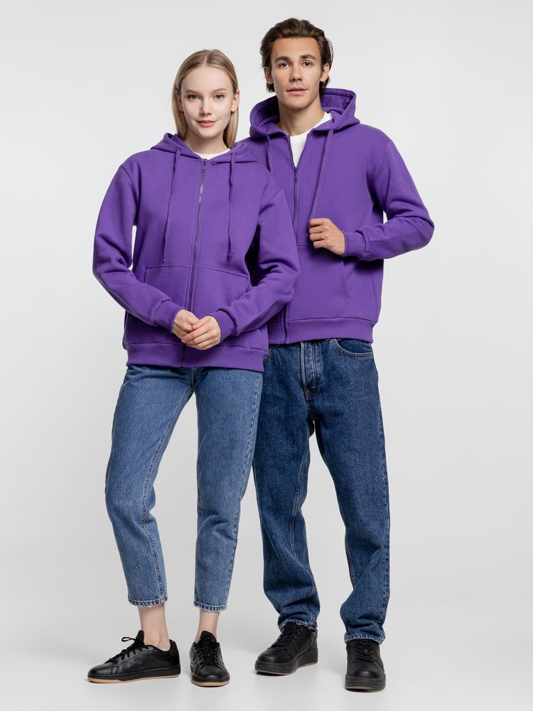 Толстовка на молнии с капюшоном Siverga Heavy 2.0, фиолетовая — изображение 17