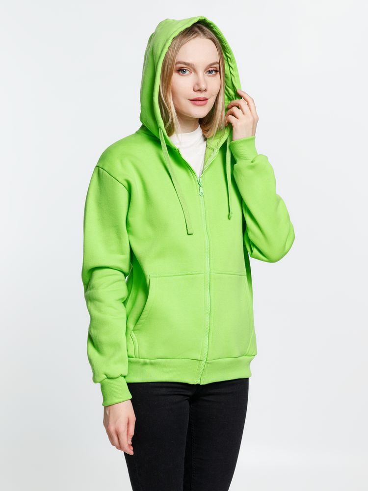 Толстовка на молнии с капюшоном Siverga Heavy 2.0, зеленое яблоко — изображение 9