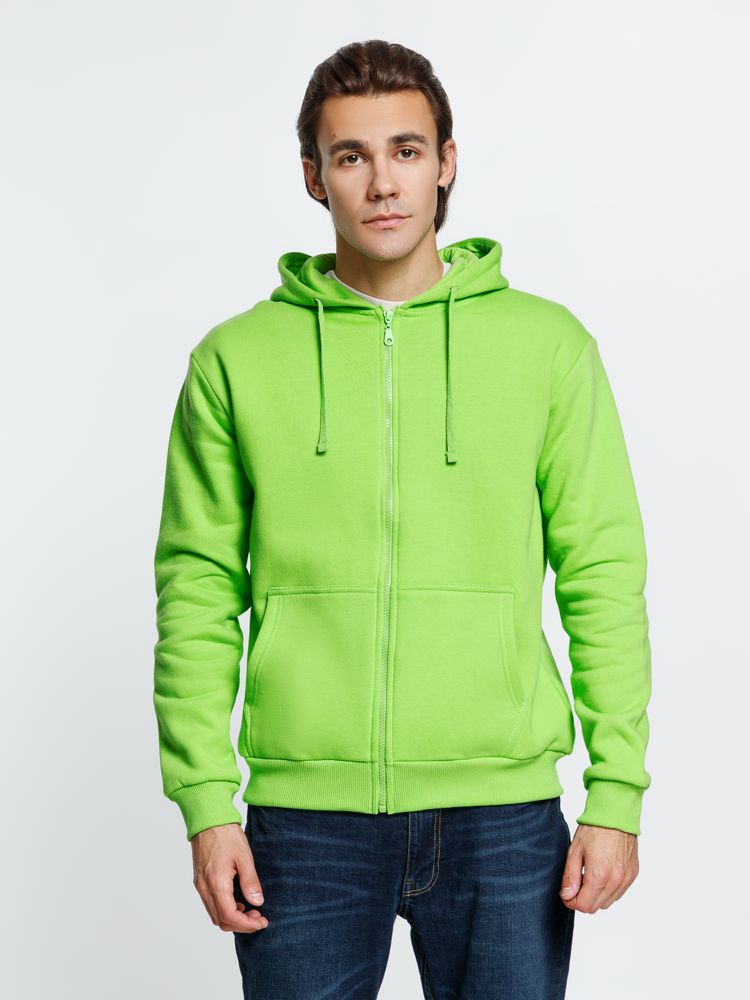 Толстовка на молнии с капюшоном Siverga Heavy 2.0, зеленое яблоко — изображение 12
