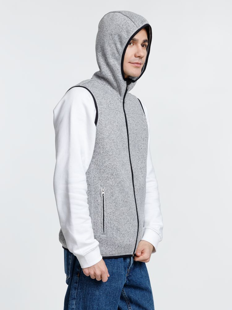 Жилет с капюшоном унисекс Gotland, серый — изображение 10