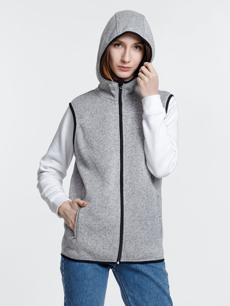 Жилет с капюшоном унисекс Gotland, серый — изображение 15