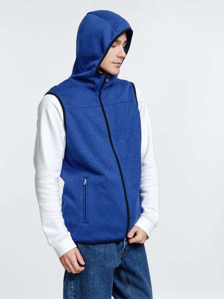 Жилет с капюшоном унисекс Gotland, синий — изображение 10