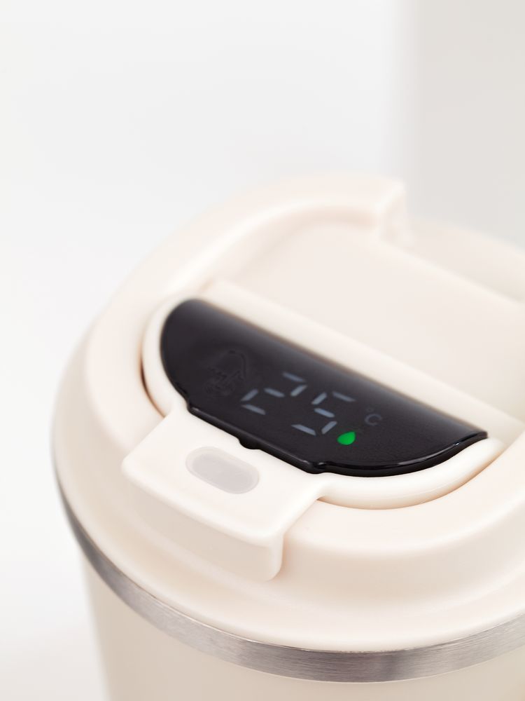 Смарт-стакан с заменяемой батареей tellMug, ver.2, молочно-белый — изображение 4