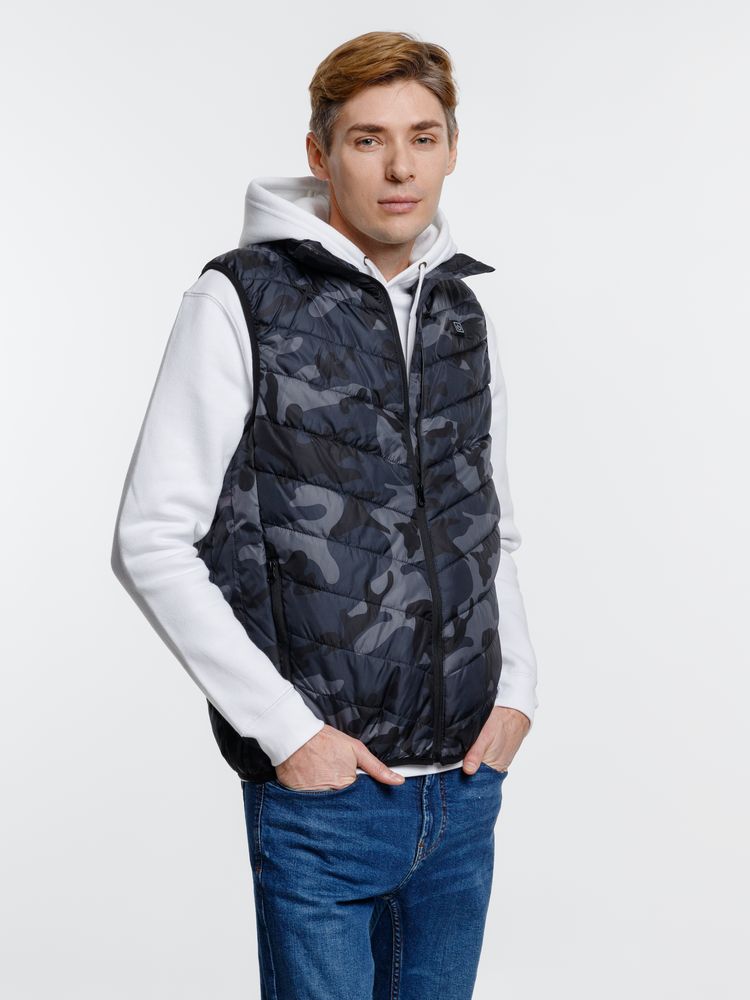 Жилет с подогревом Thermalli Valmorel, серый камуфляж — изображение 12