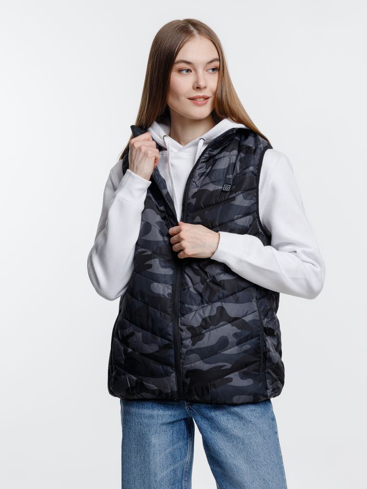 Жилет с подогревом Thermalli Valmorel, серый камуфляж — изображение 16