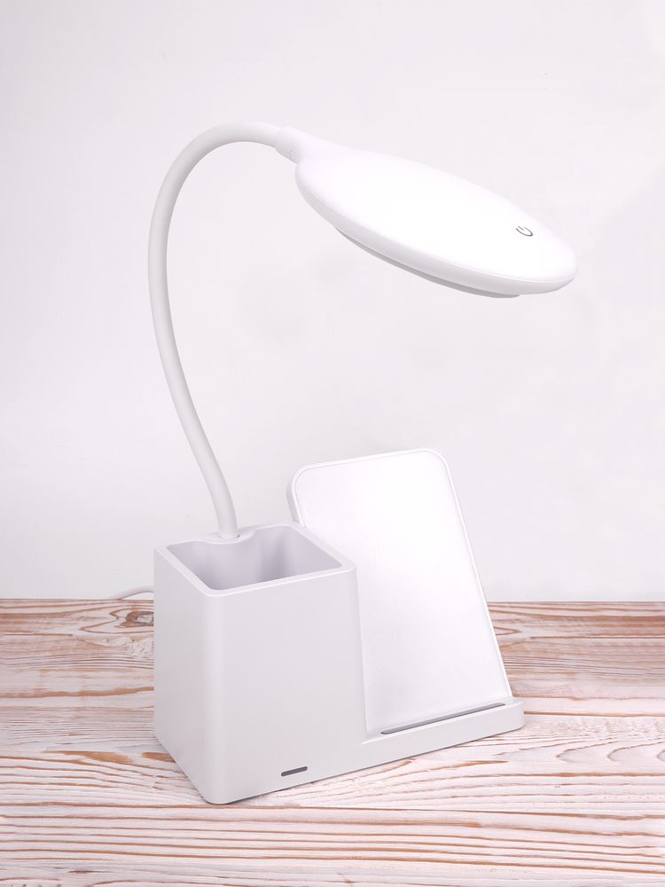 Лампа с органайзером и беспроводной зарядкой writeLight, ver. 2, белая — изображение 17