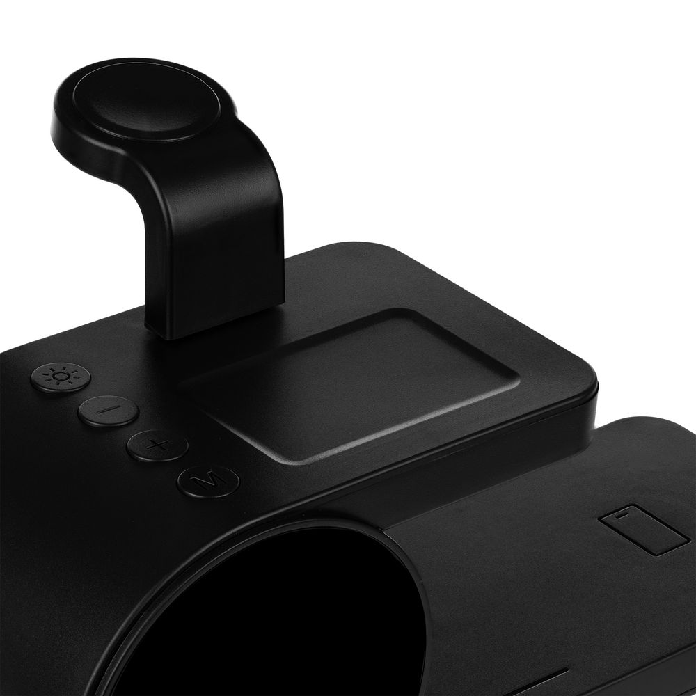 Станция беспроводной зарядки с часами fullStack, черная — изображение 8