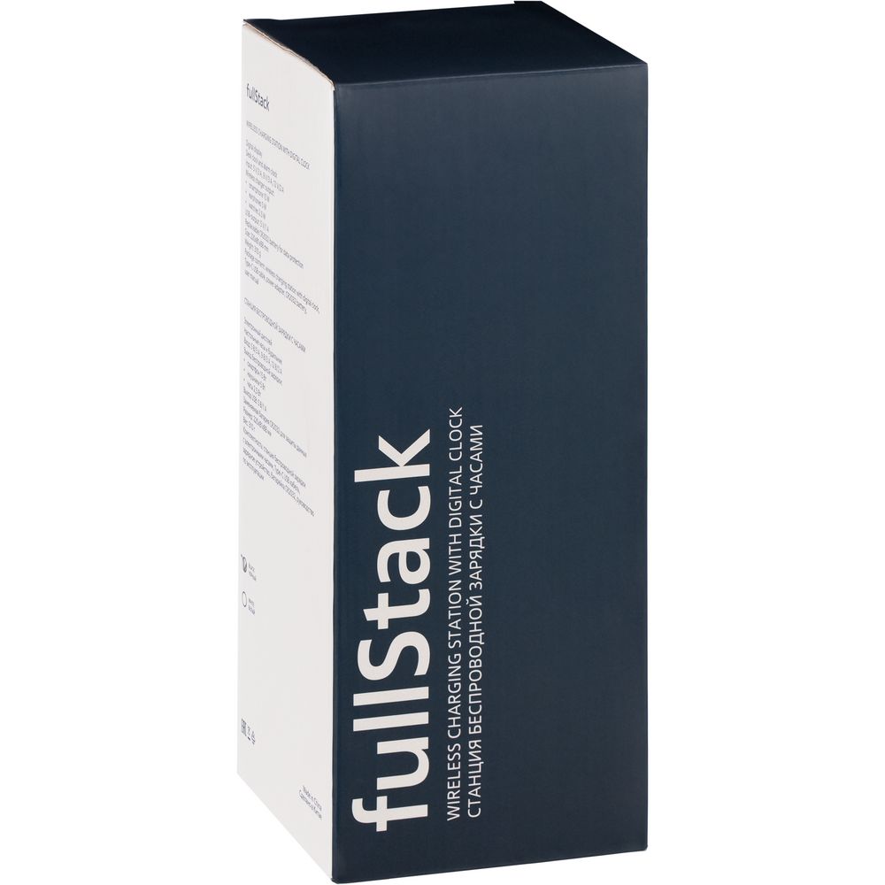 Станция беспроводной зарядки с часами fullStack, черная — изображение 14