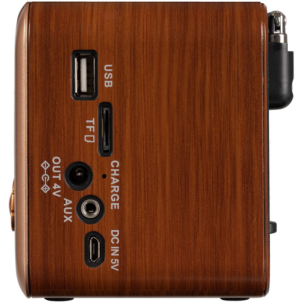 Bluetooth-колонка с радио Beatnik, коричневая — изображение 6