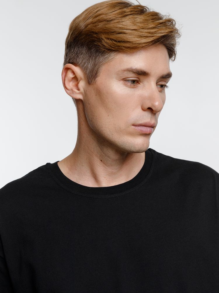 Футболка оверсайз унисекс Base Space, черная — изображение 7