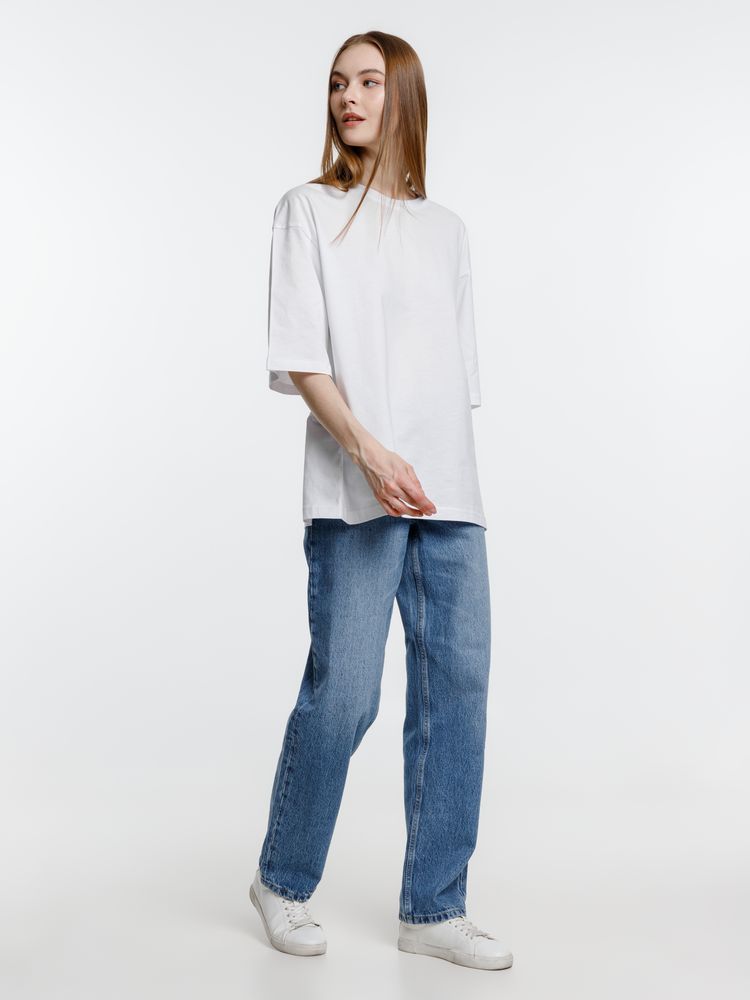 Футболка оверсайз унисекс Base Space, белая — изображение 8