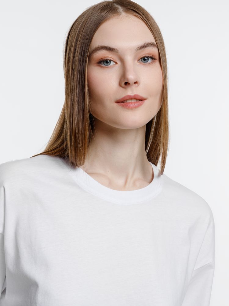 Футболка оверсайз унисекс Base Space, белая — изображение 7