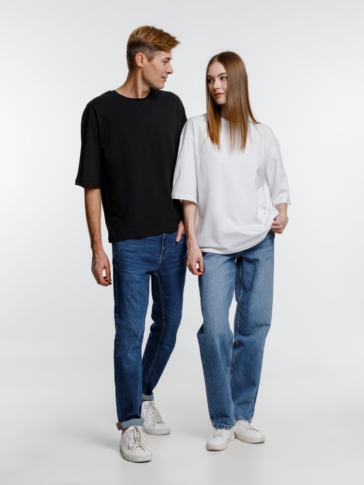 Футболка оверсайз унисекс Base Space, белая — изображение 14