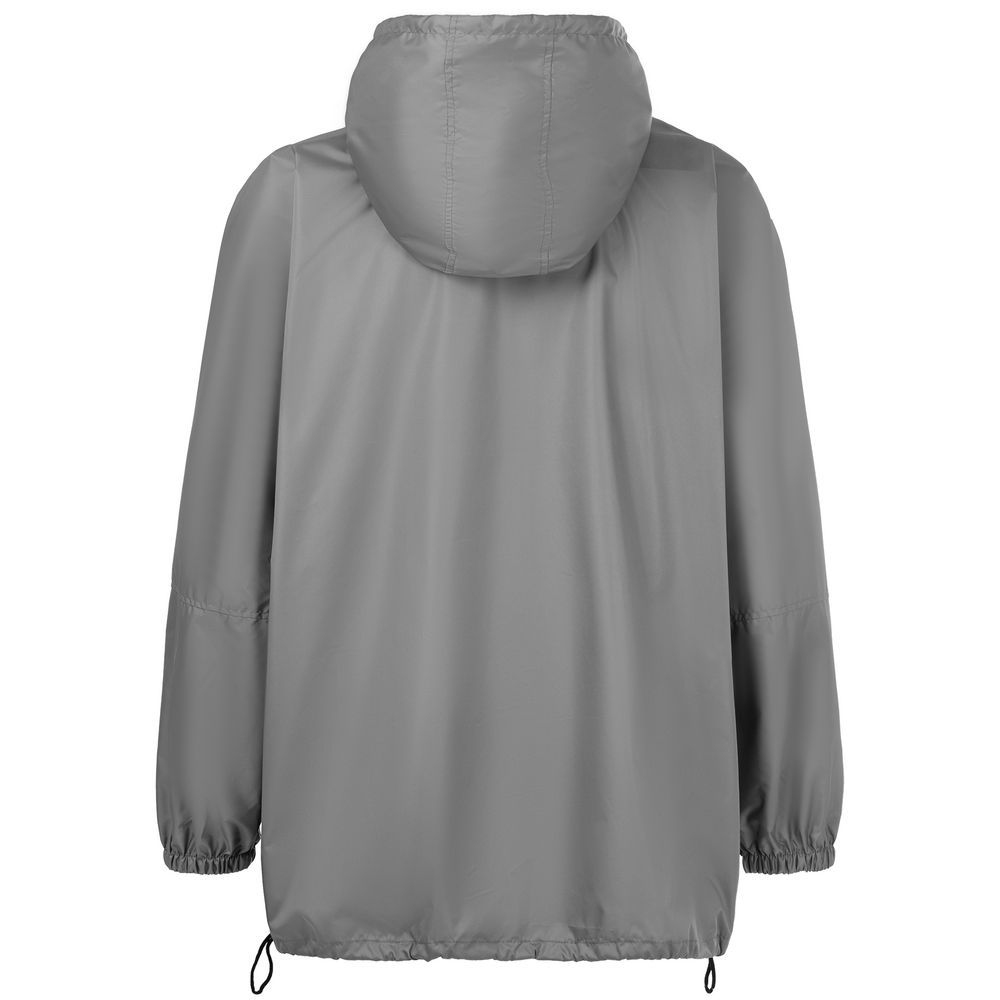 Дождевик-анорак Hard Work, укороченный, серый, единый размер — изображение 3