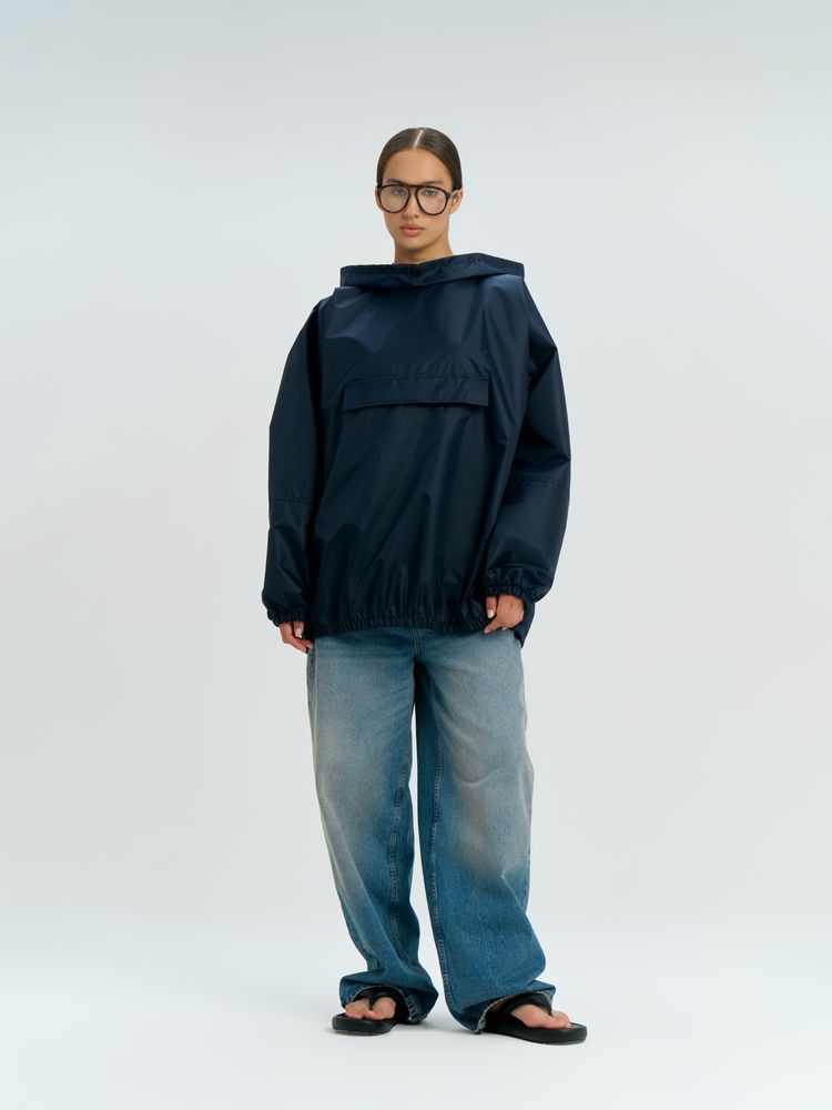 Дождевик-анорак Alatau, укороченный, темно-синий, единый размер — изображение 16