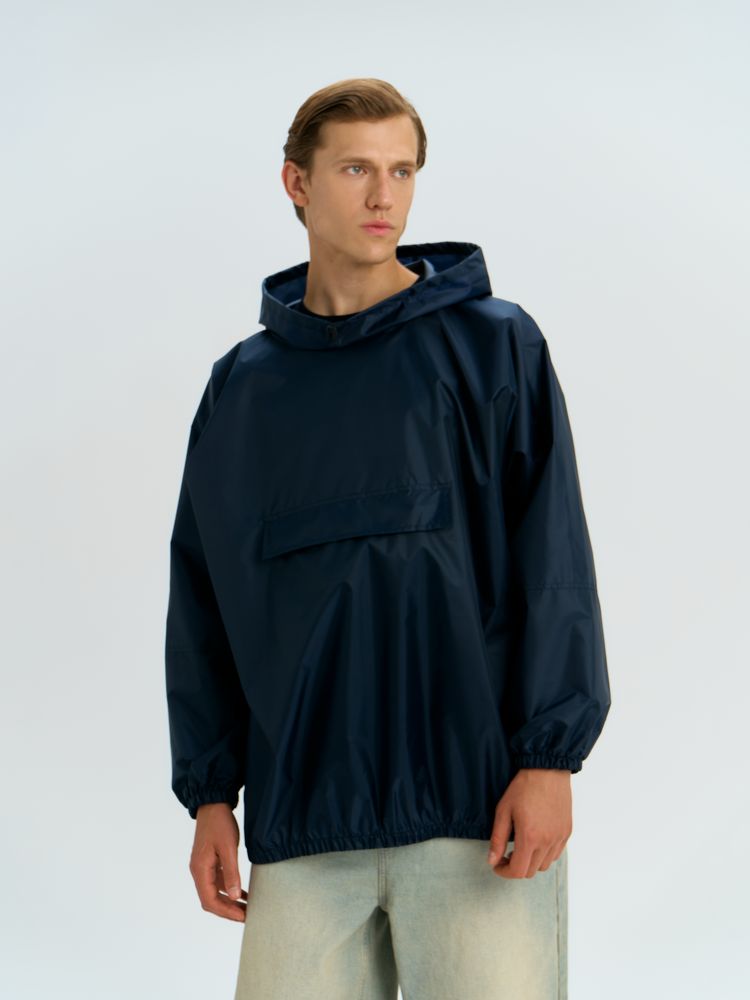 Дождевик-анорак Alatau, укороченный, темно-синий, единый размер — изображение 6