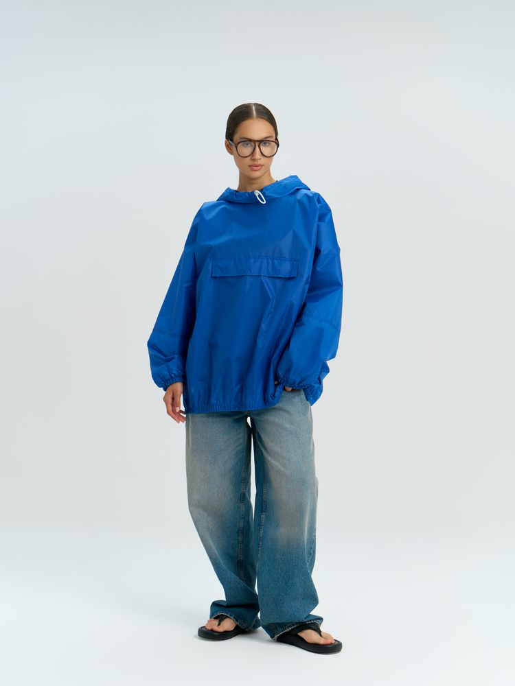 Дождевик-анорак Alatau, укороченный, синий, единый размер — изображение 15