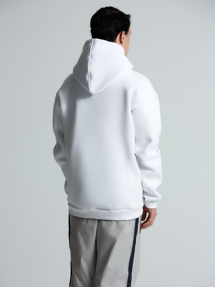 Толстовка унисекс оверсайз Zippy, белая — изображение 12