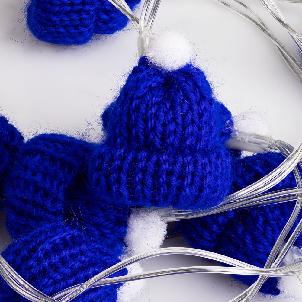 Гирлянда Cosy Poms, синяя — изображение 5