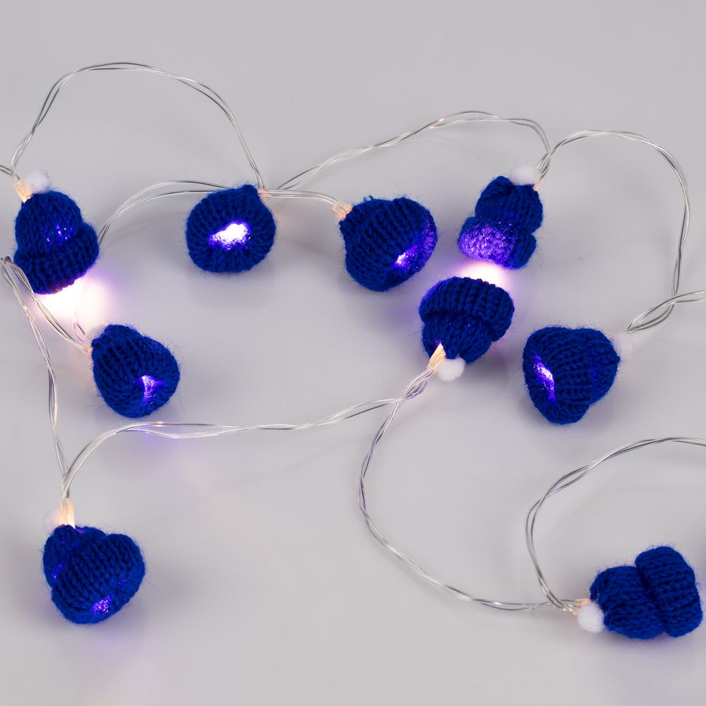 Гирлянда Cosy Poms, синяя — изображение 4