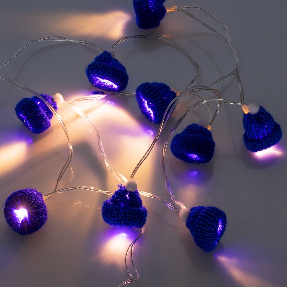 Гирлянда Cosy Poms, синяя — изображение 3