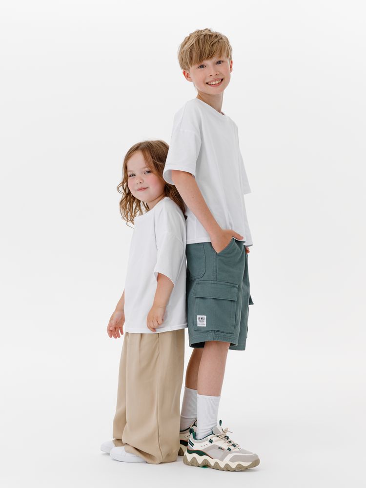 Футболка детская оверсайз Teezer, белая — изображение 12