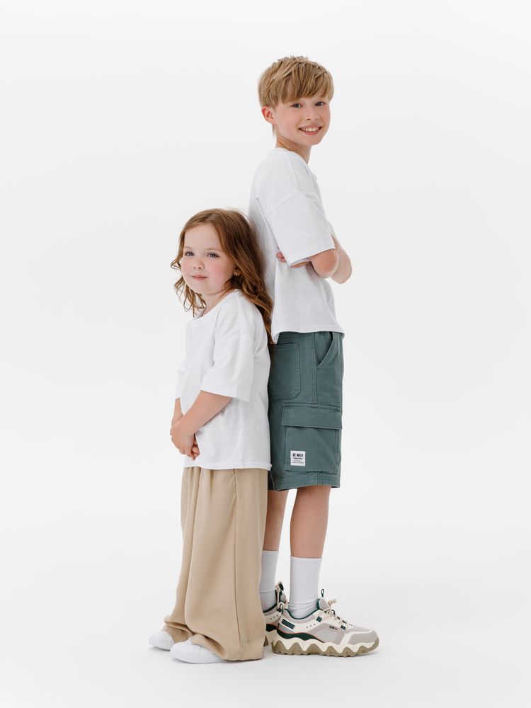 Футболка детская оверсайз Teezer, белая — изображение 10