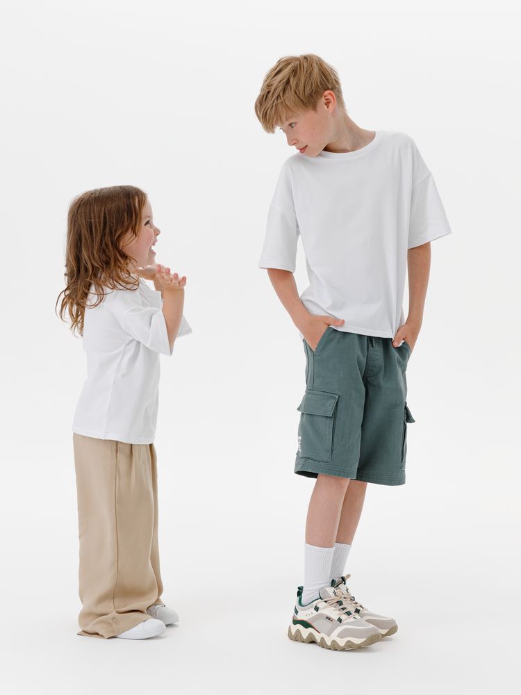 Футболка детская оверсайз Teezer, белая — изображение 11