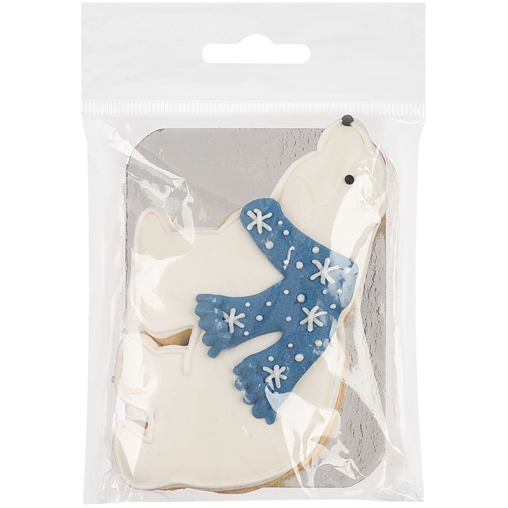 Печенье «Остаемся зимовать», белое с синим — изображение 4