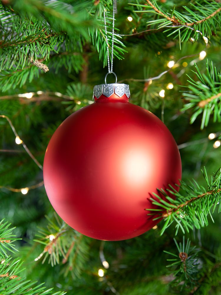 Елочный шар Finery Matt, 10 см, матовый красный — изображение 7