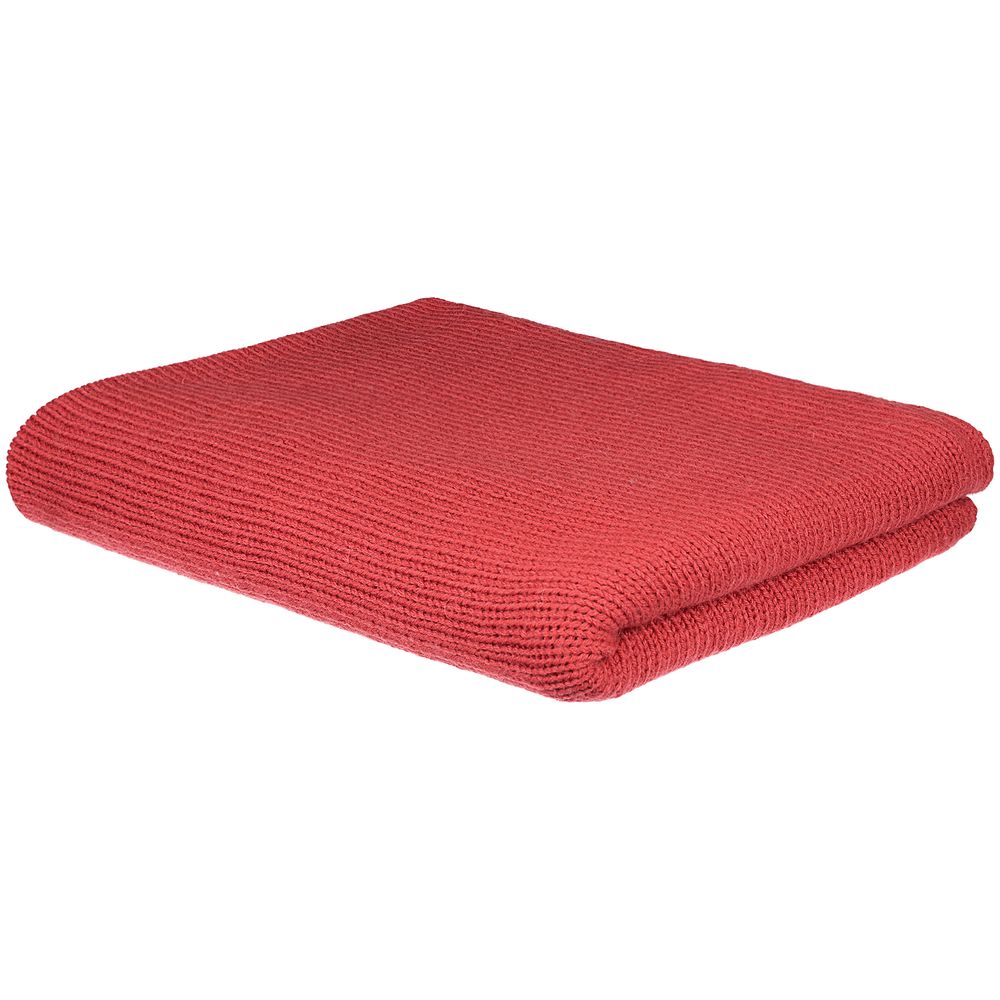 Плед Knitly, красный (коралл) — изображение 3