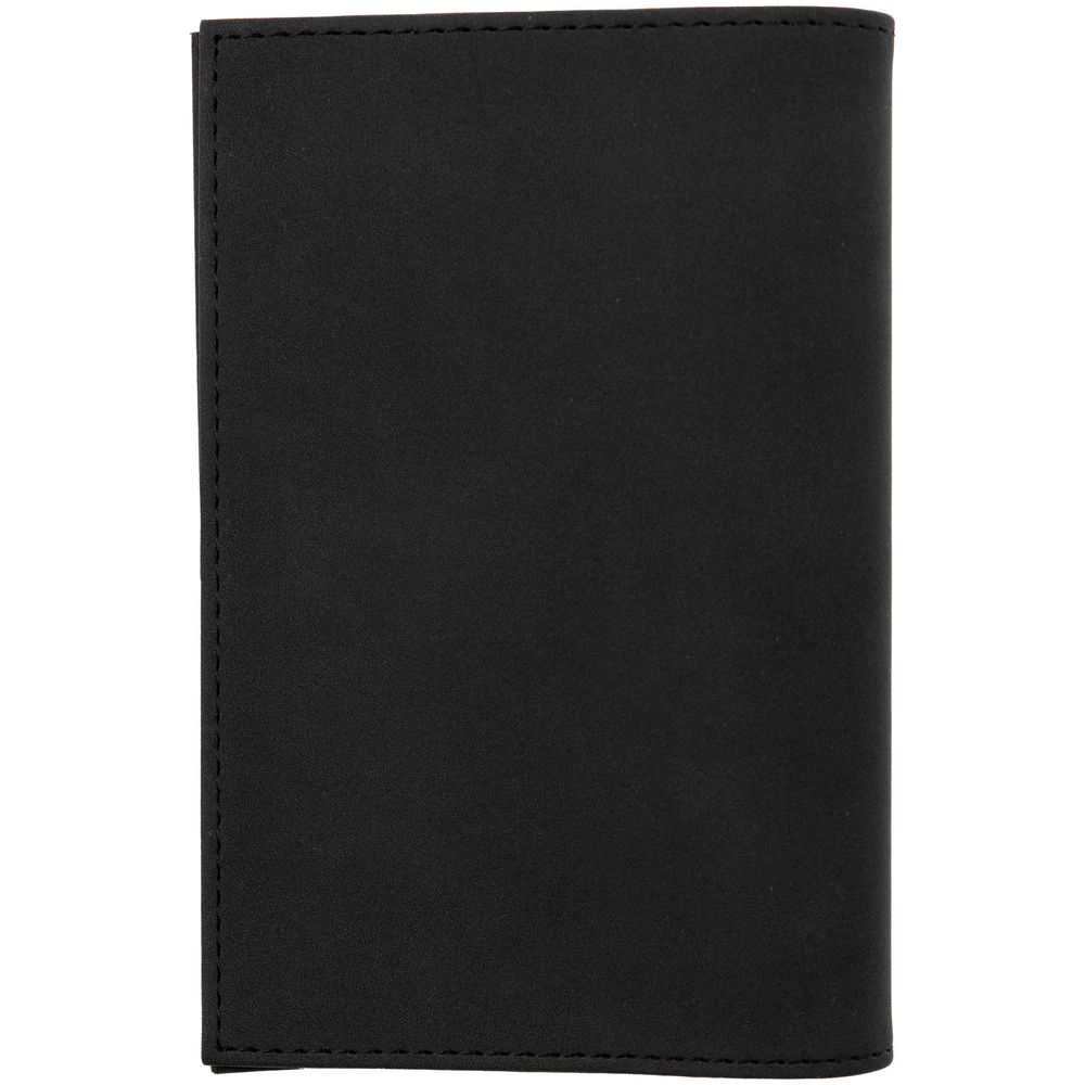Обложка для паспорта Nubuk, черная — изображение 3