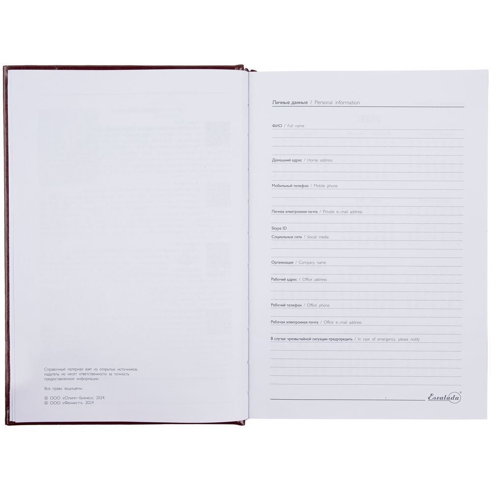 Ежедневник Baza, датированный, коричневый — изображение 9