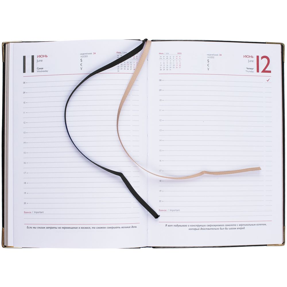 Ежедневник Lugo, датированный, черный — изображение 12