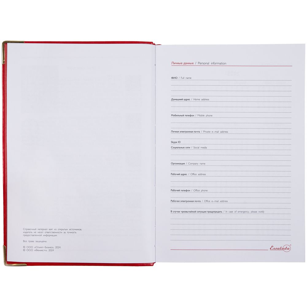 Ежедневник Lugo, датированный, красный — изображение 11