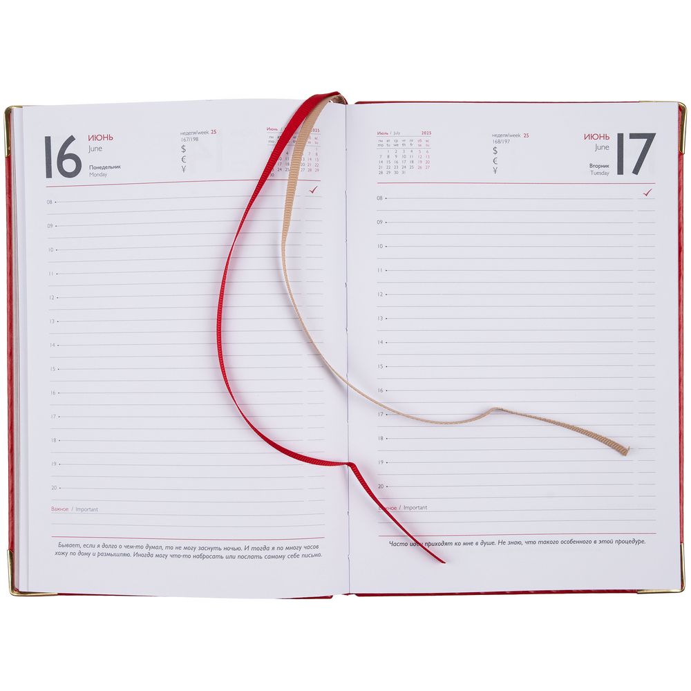 Ежедневник Lugo, датированный, красный — изображение 14
