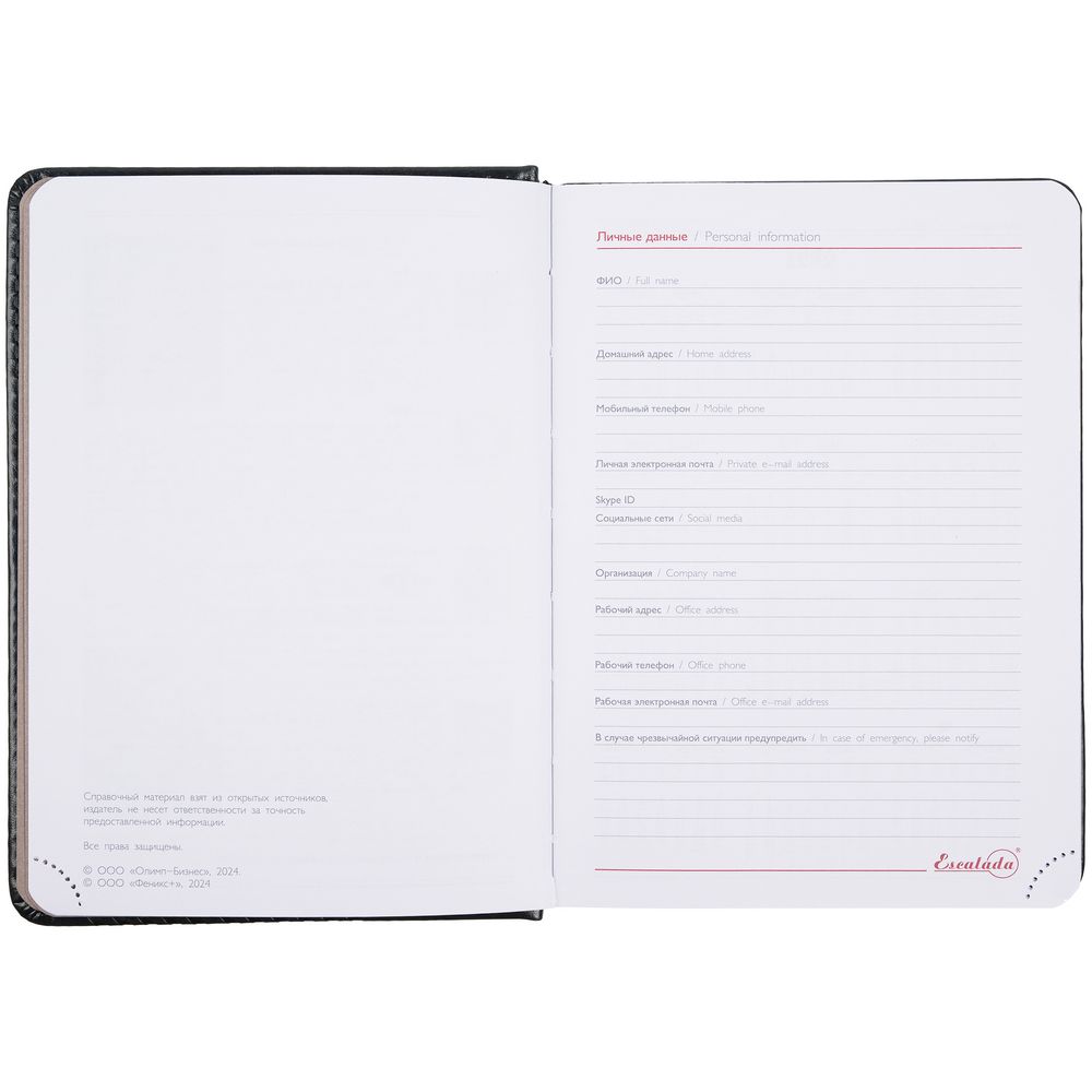 Ежедневник Faro Mini, датированный, черный — изображение 8