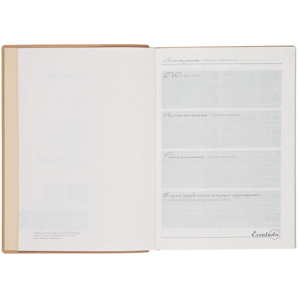 Ежедневник Anaconda, недатированный, золотистый — изображение 10