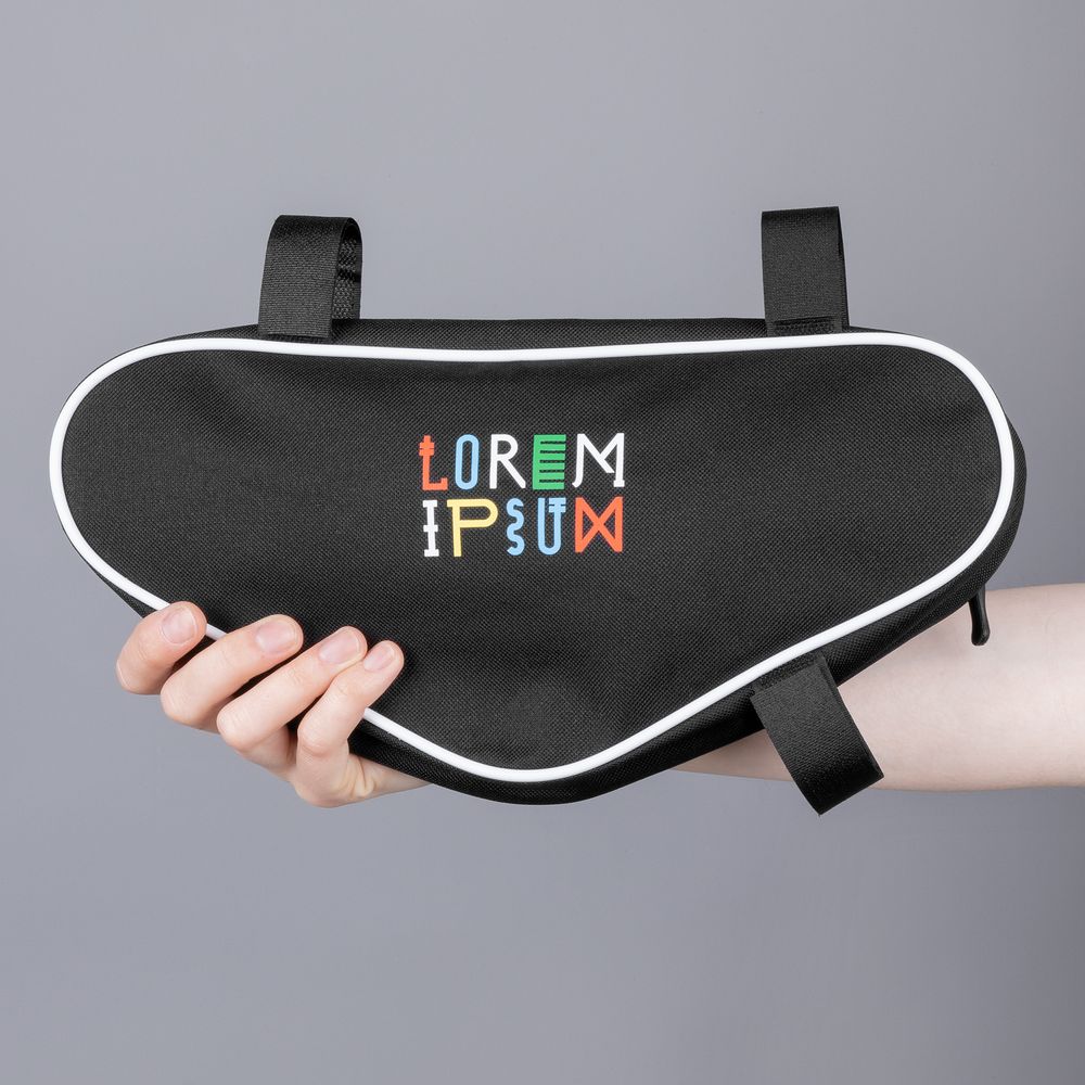 Велосумка на раму BikeLine, черная с белым — изображение 6