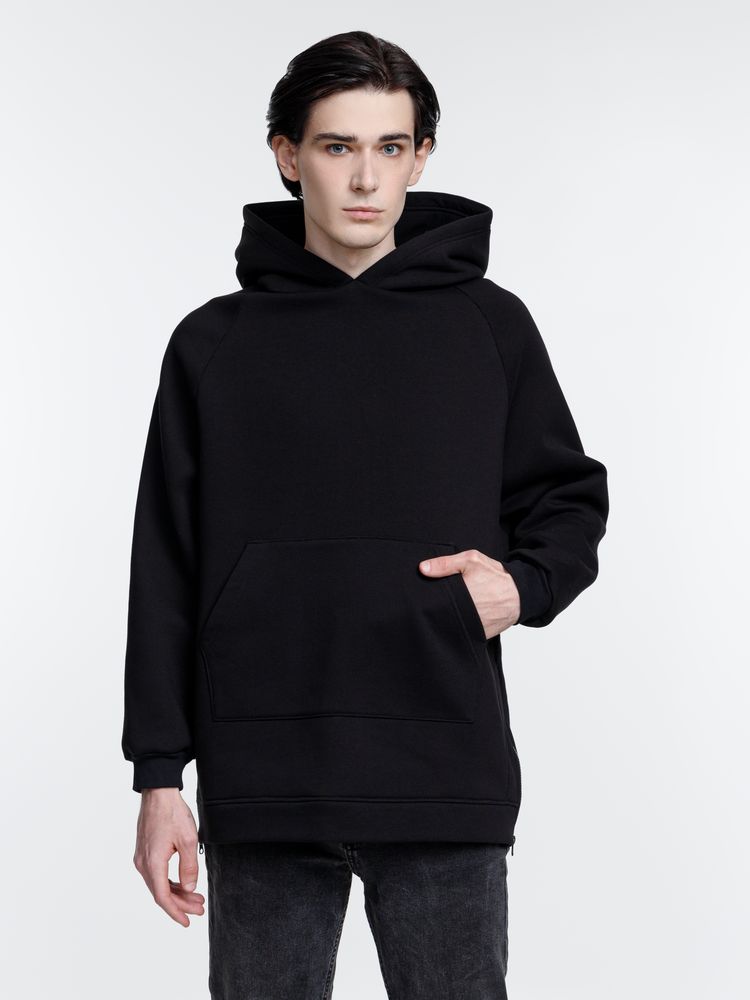 Худи унисекс оверсайз Easy Street, черное — изображение 11