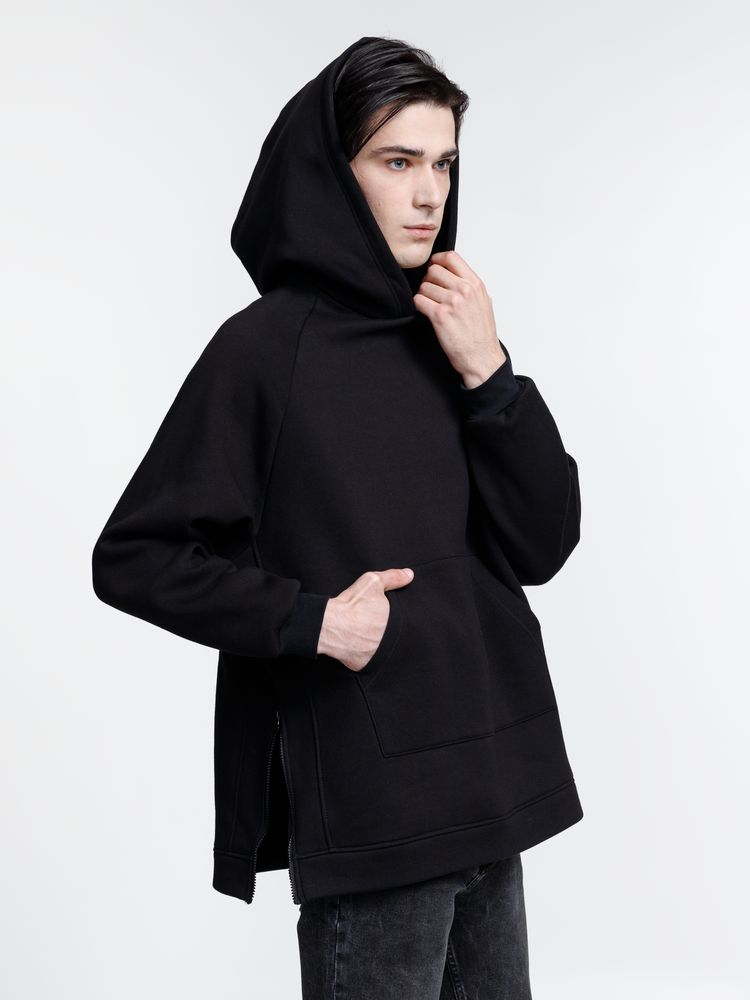 Худи унисекс оверсайз Easy Street, черное — изображение 12