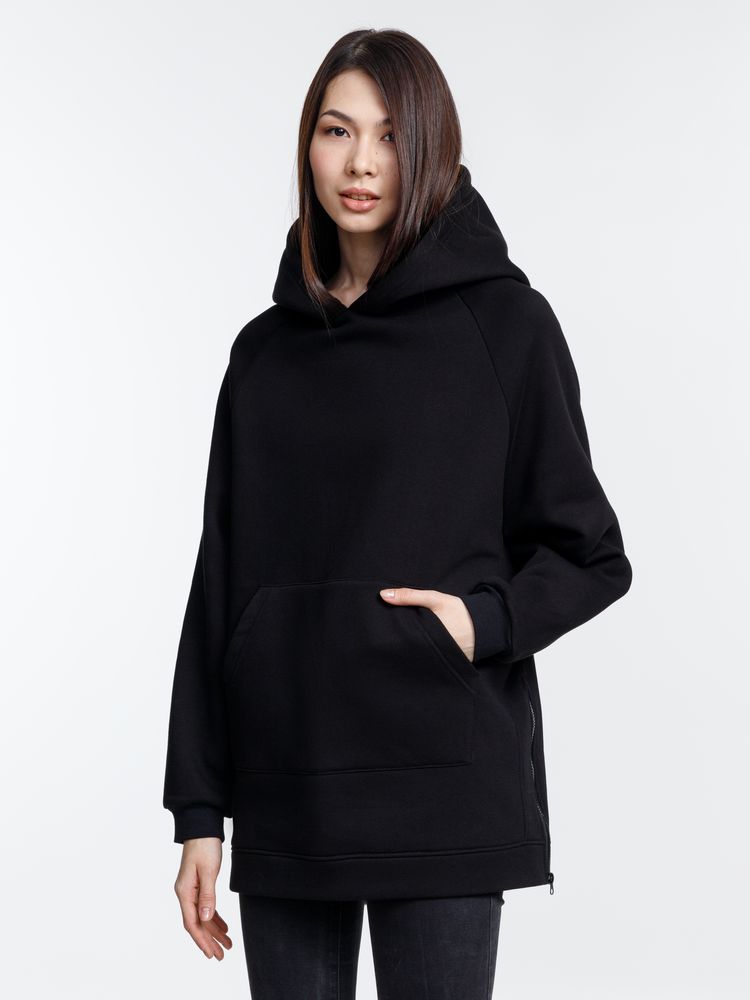 Худи унисекс оверсайз Easy Street, черное — изображение 7