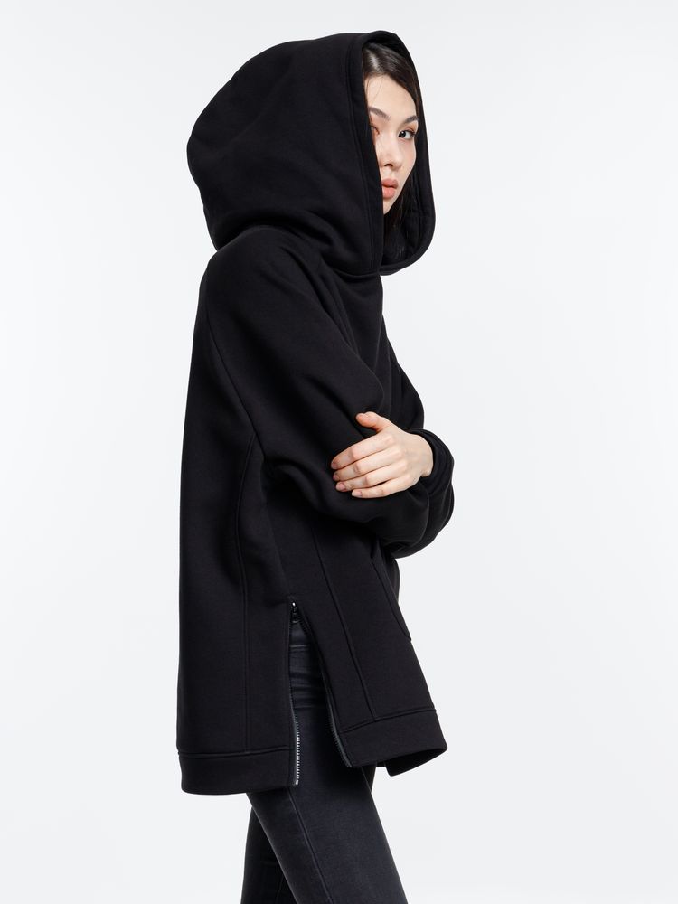 Худи унисекс оверсайз Easy Street, черное — изображение 9