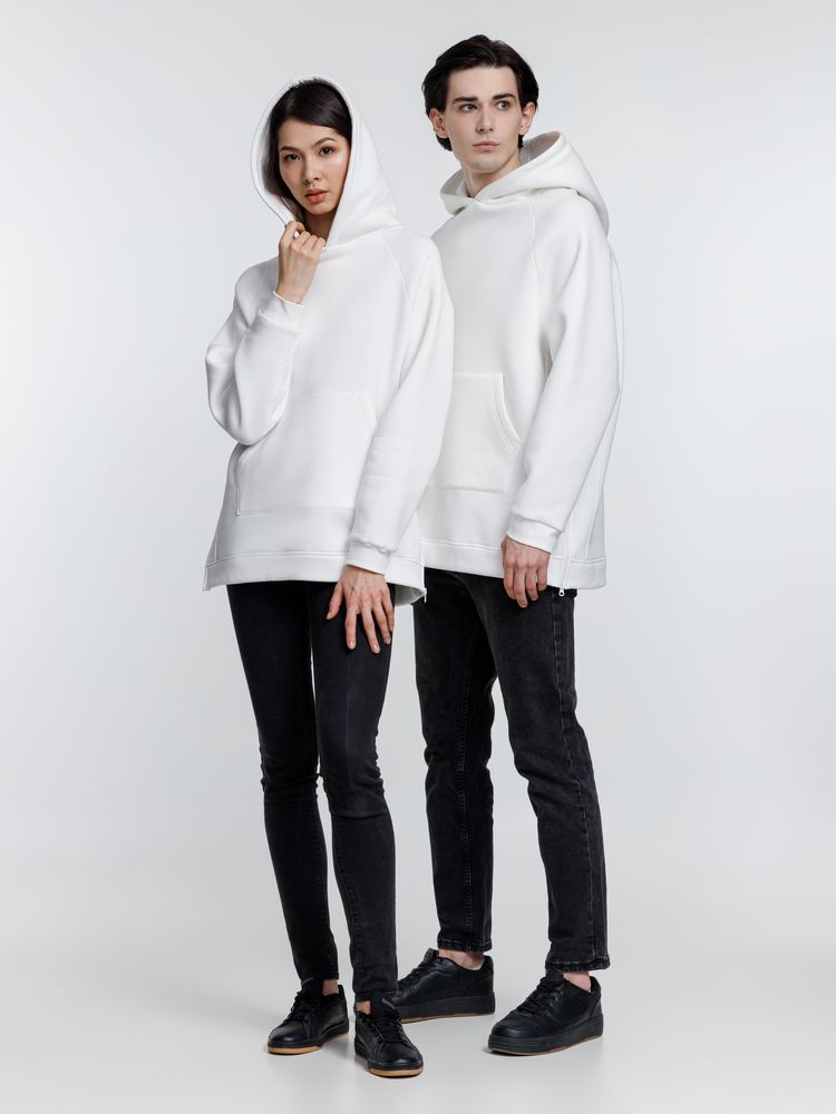 Худи унисекс оверсайз Easy Street, молочно-белое — изображение 10